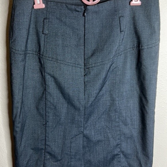 GNW Knee-Length Pencil Polyester Skirt Gray Size Medium - Picture 5 of 10